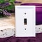 Amerelle Amerelle Chelsea White 2 gang Stamped Steel Duplex/Toggle Wall Plate 1 pk 149TDW - alternate 2
